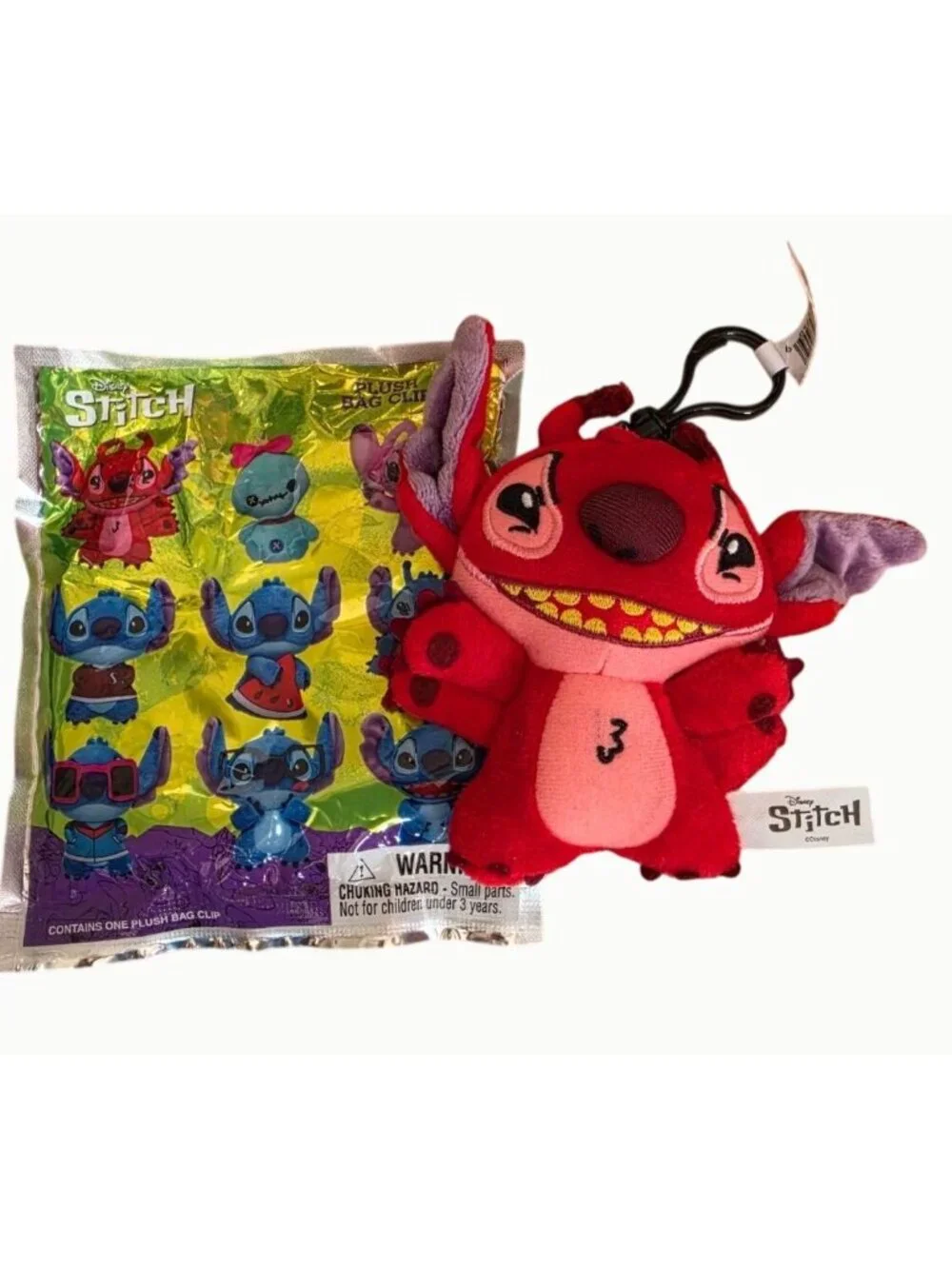 Disney Stitch Experiment 627 Red Plush Bag Clip Keychain Mystery Blind Bag EUC - Picture 5 of 5